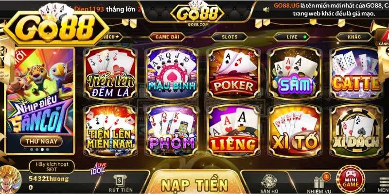 Game bài Go88 được nhiều hội viên quan tâm